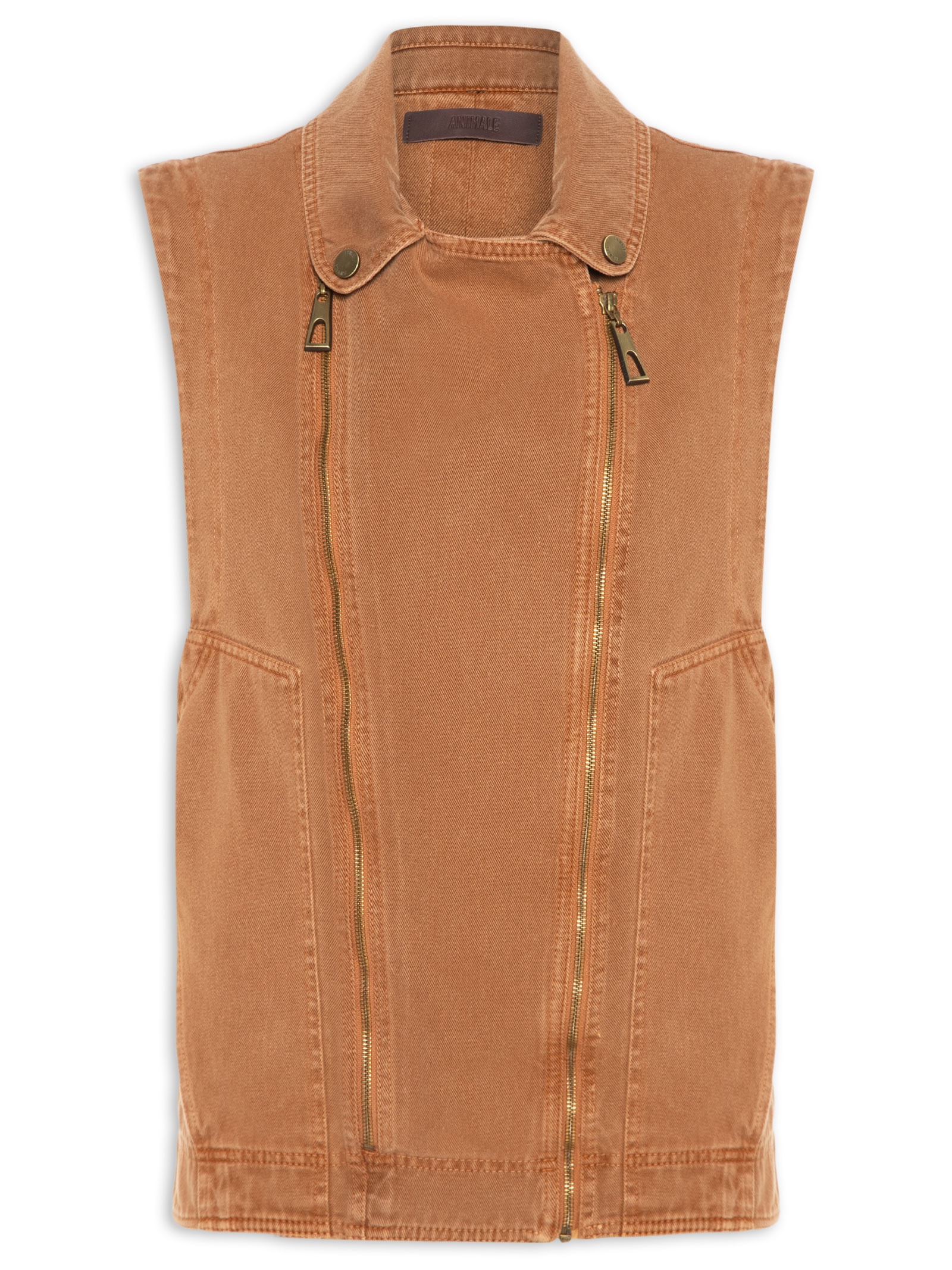 Colete Feminino Over Veludo Marrom Animale