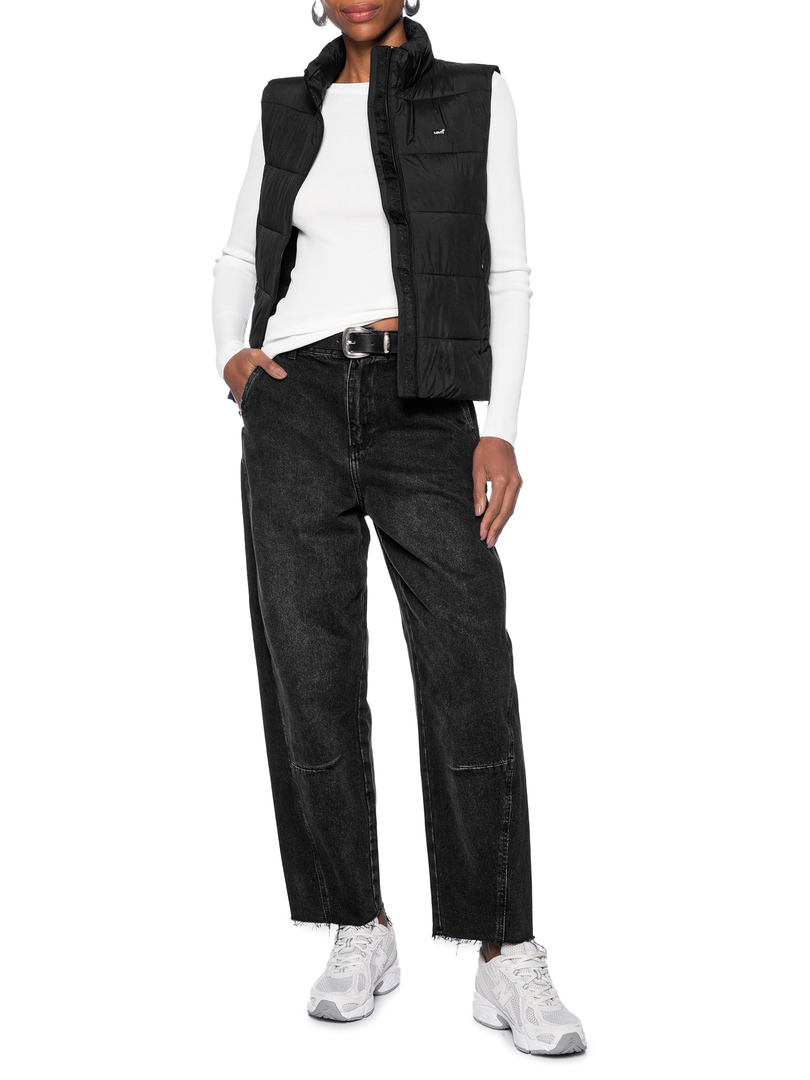 Colete Feminino Packable Poly Vest Preto Levi's