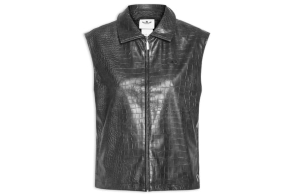 Colete Feminino Pleather Vest - Preto