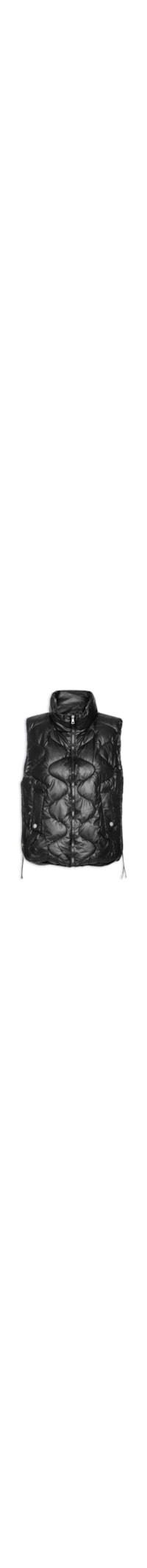 Colete Feminino Puffer Com Ajuste Lateral - Preto