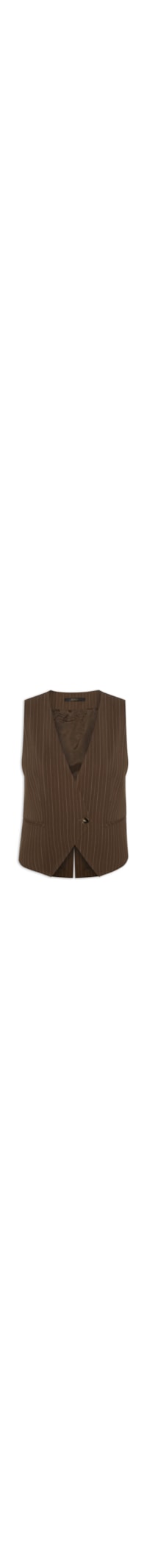 Colete Feminino Risca De Giz - Marrom