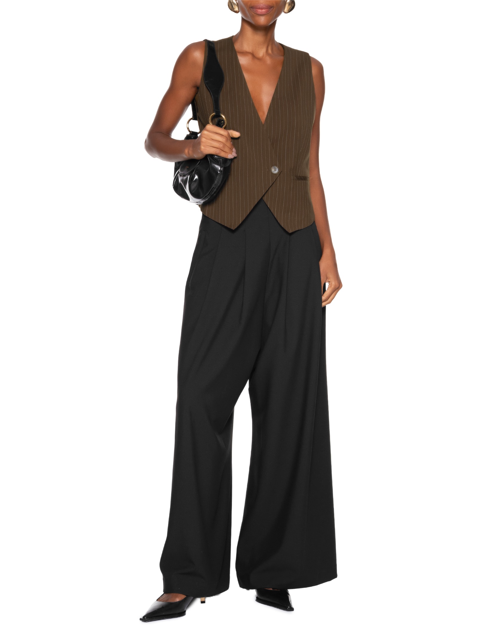 Colete Feminino Riscas Marrom Animale