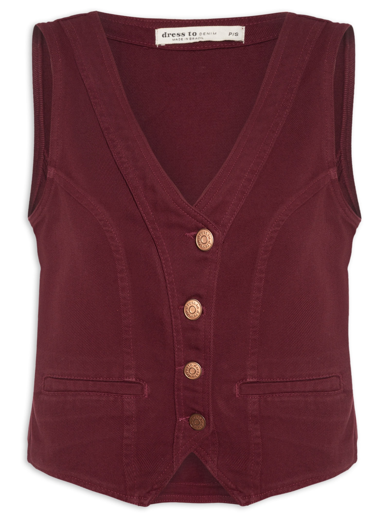 Colete Feminino Sarja Color Vermelho Dress To