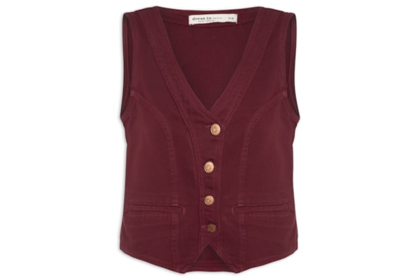 Colete Feminino Sarja Color - Vermelho