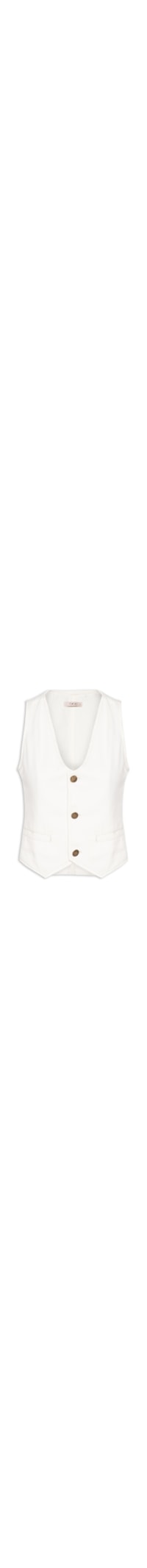 Colete Feminino Sarja Liso - Off White