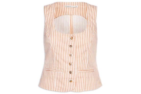 Colete Feminino Sarja Listras - Vermelho