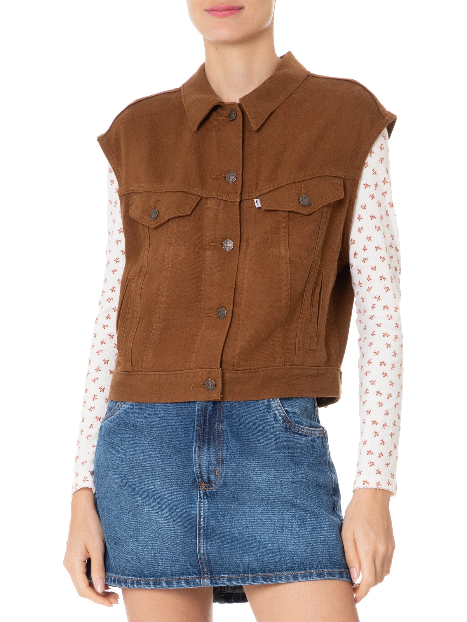 Colete Feminino Shrunken 90s Vest Marrom Levi's