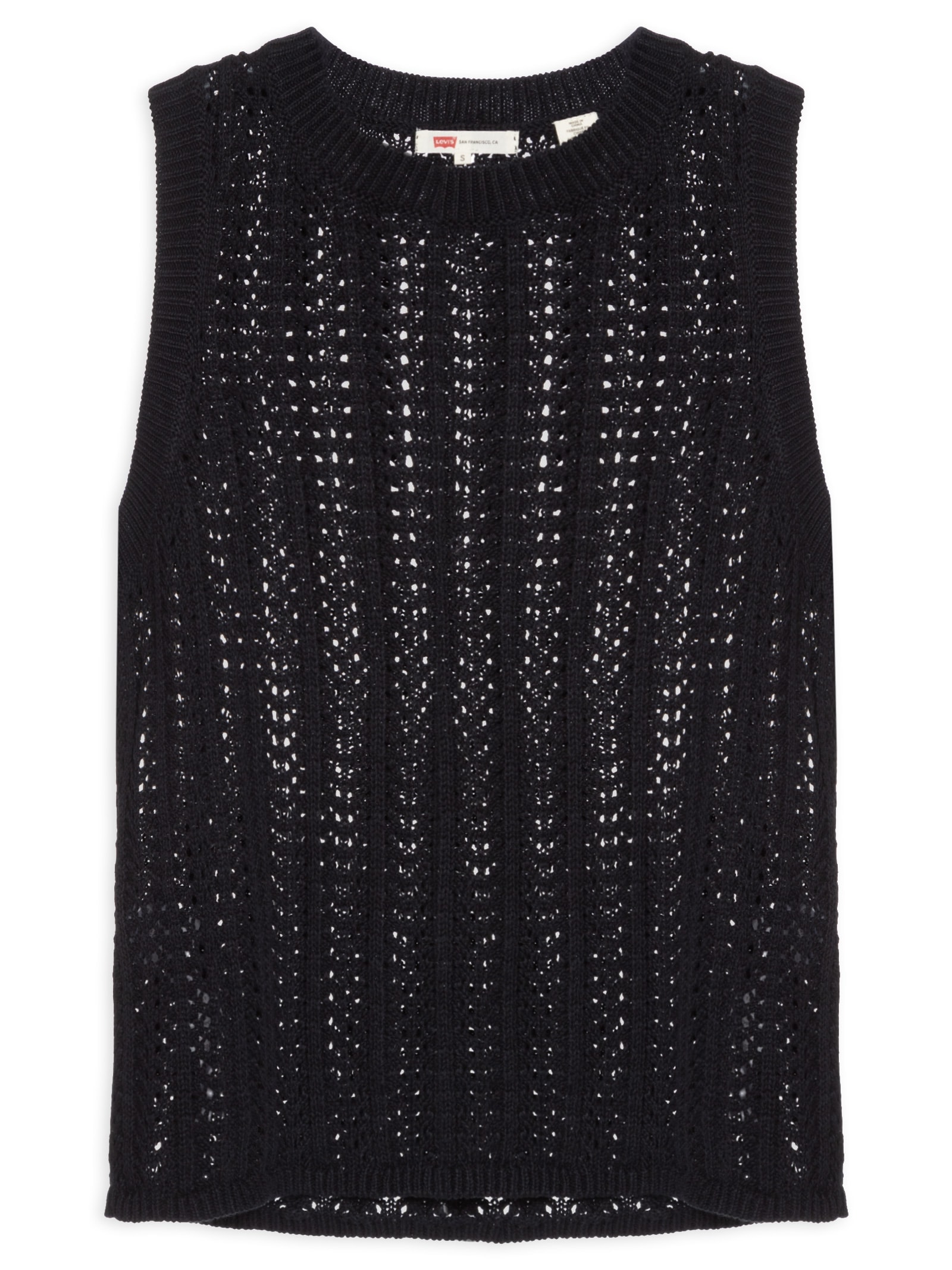 Colete Feminino Sunrise Crochet Tank Preto Levi's