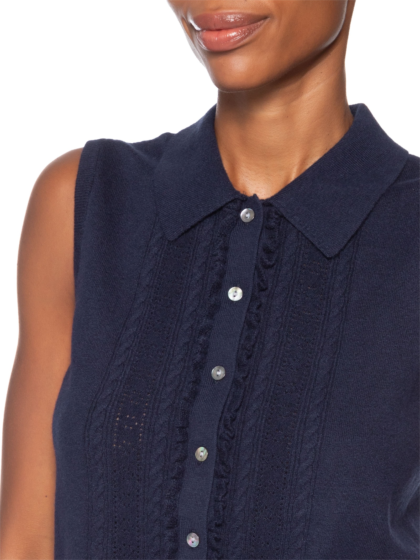 Colete Feminino Super Soft Mini Ruffle Vest Azul Levi's
