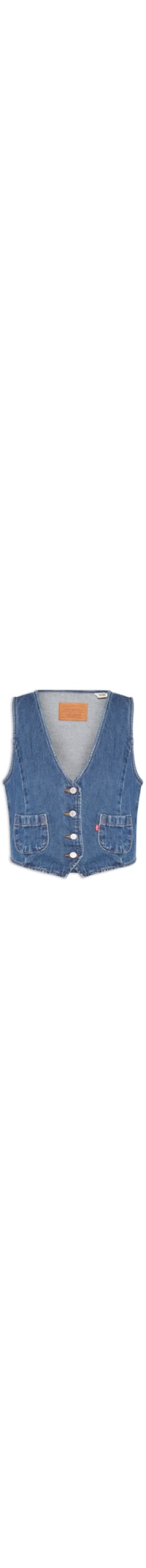 Colete Feminino Tailored Vest Denim - Azul