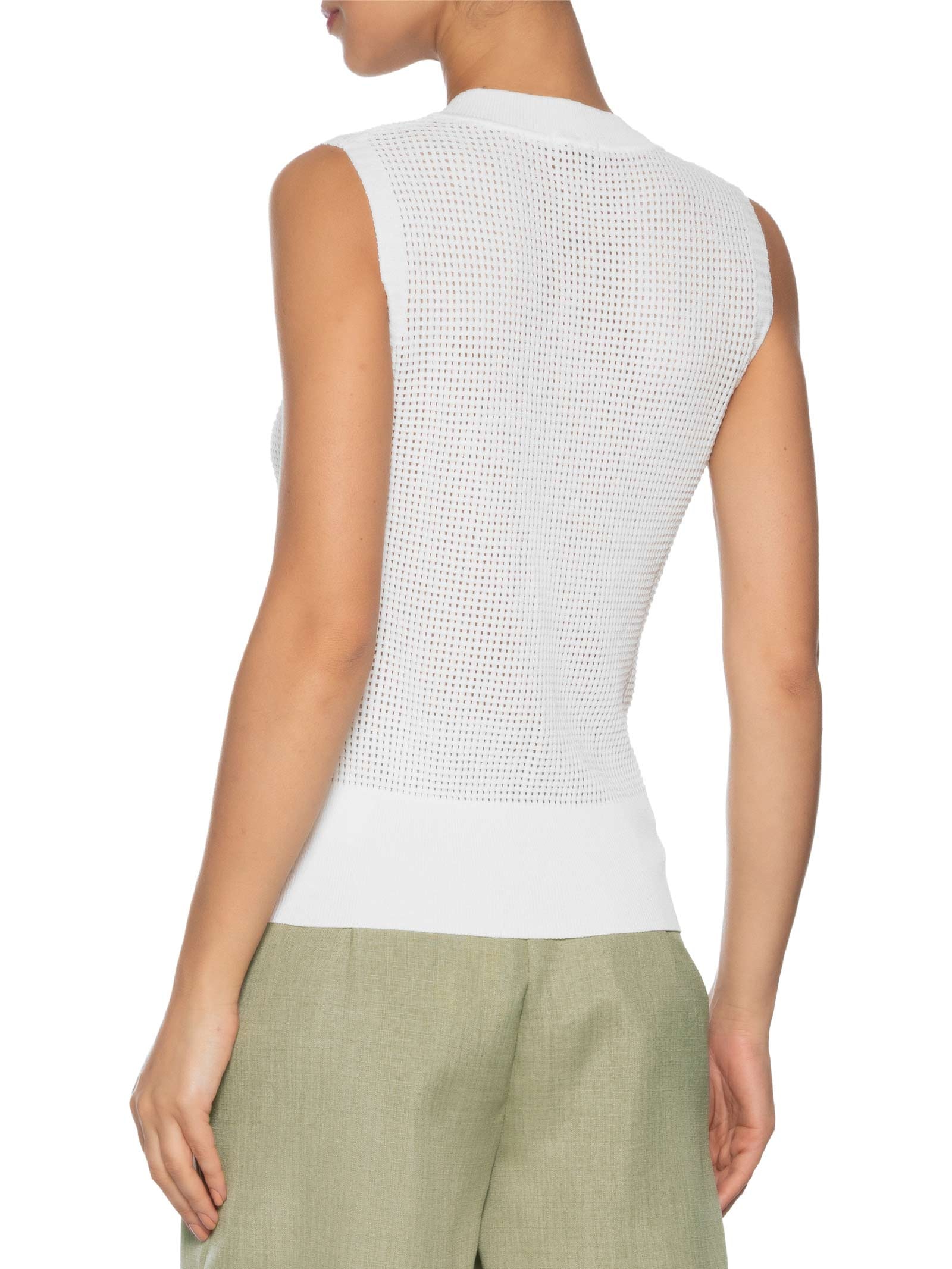 Colete Feminino Tricot Branco  Basiq