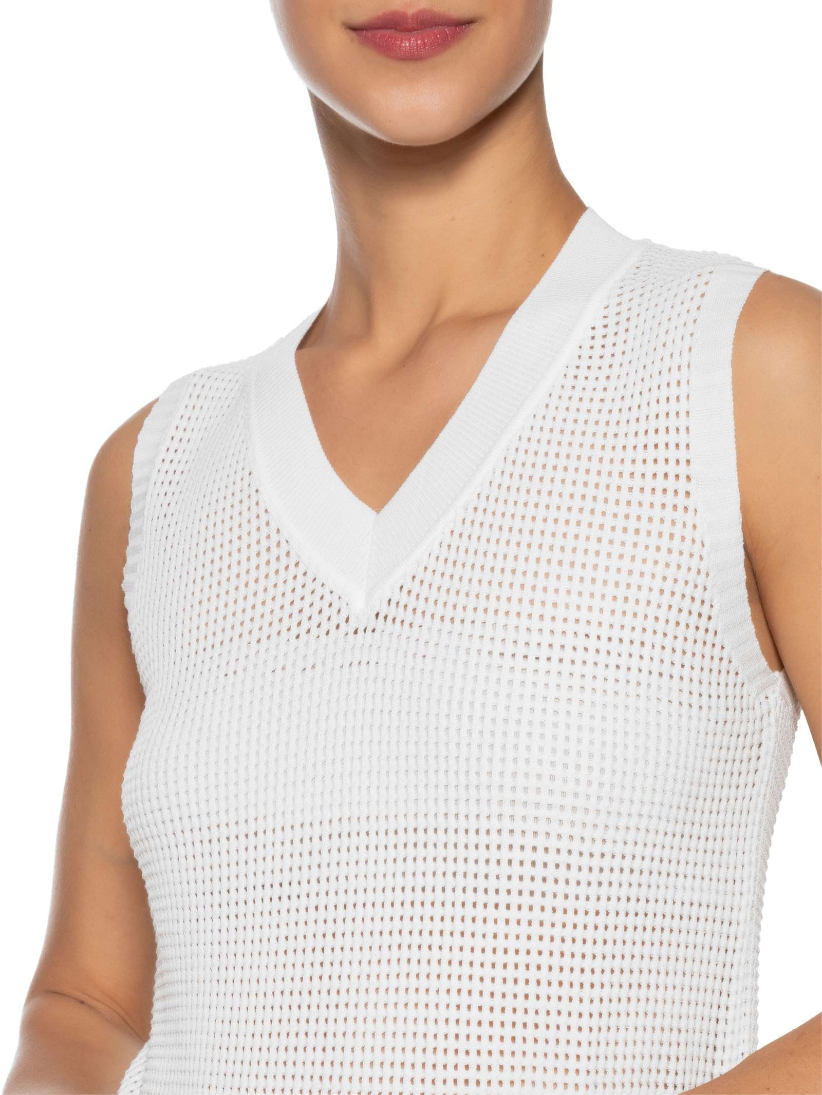 Colete Feminino Tricot Branco  Basiq