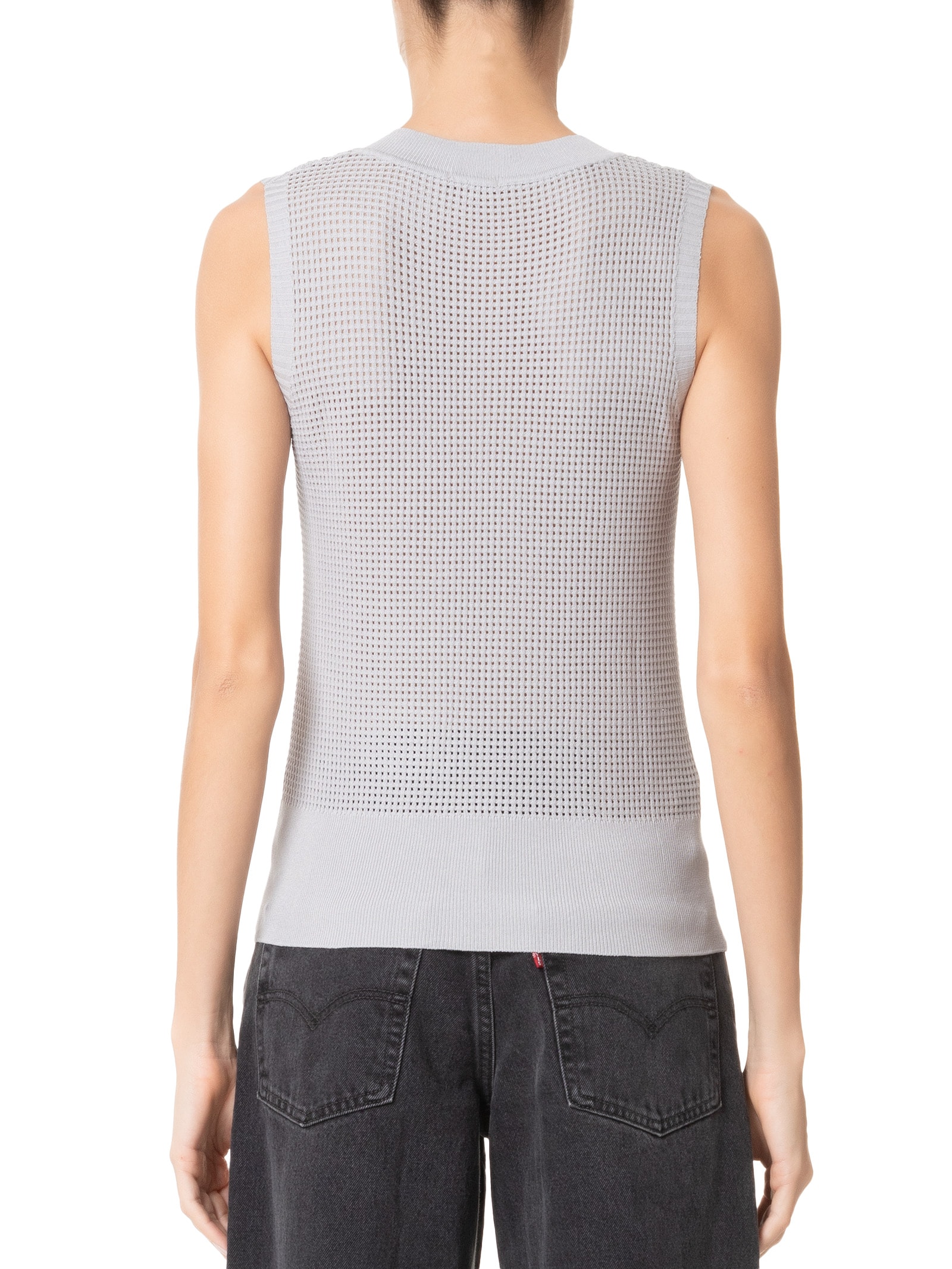 Colete Feminino Tricot Cinza Basiq