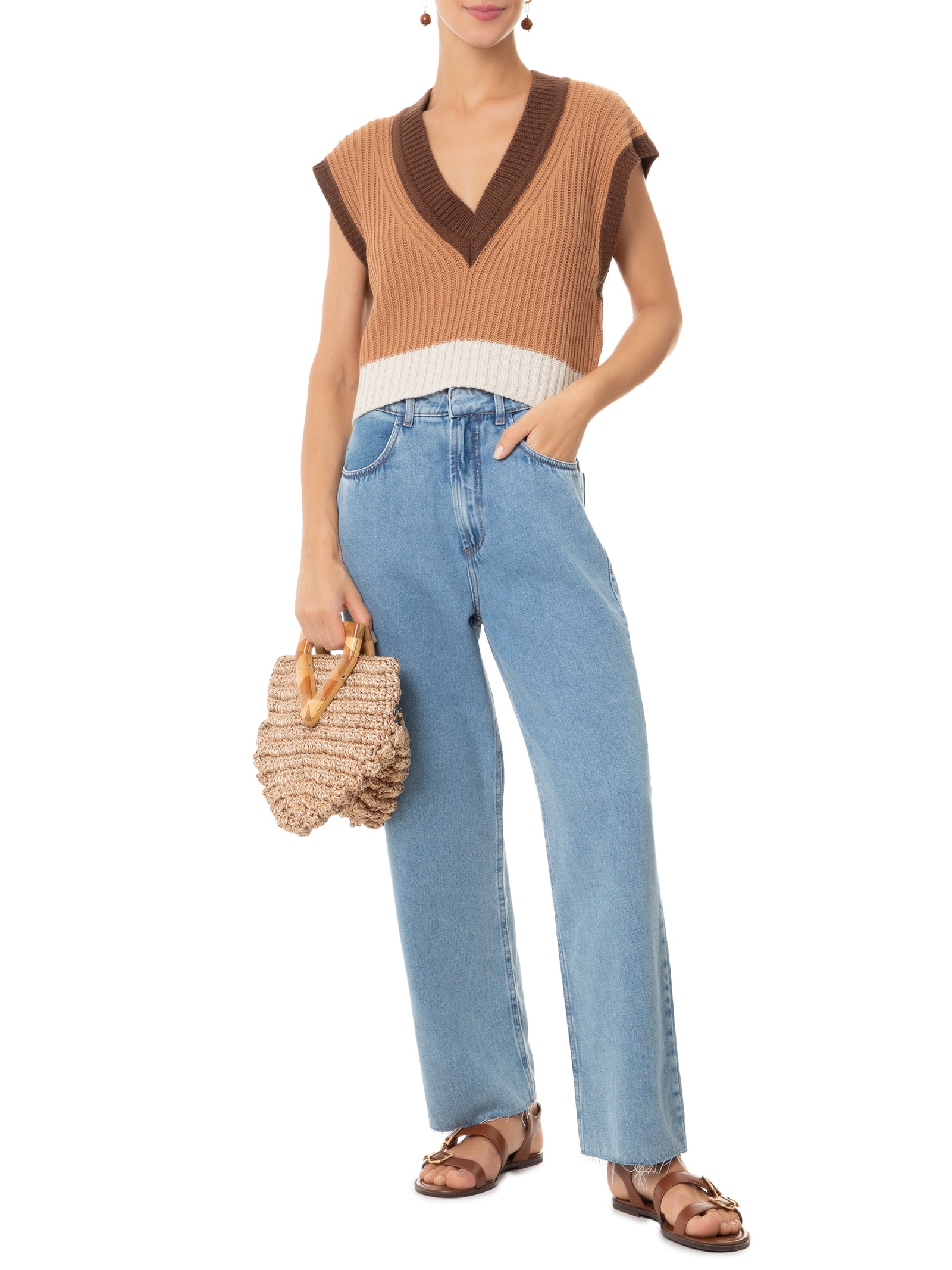 Colete Feminino Tricot Mirante - Dess To - Bege