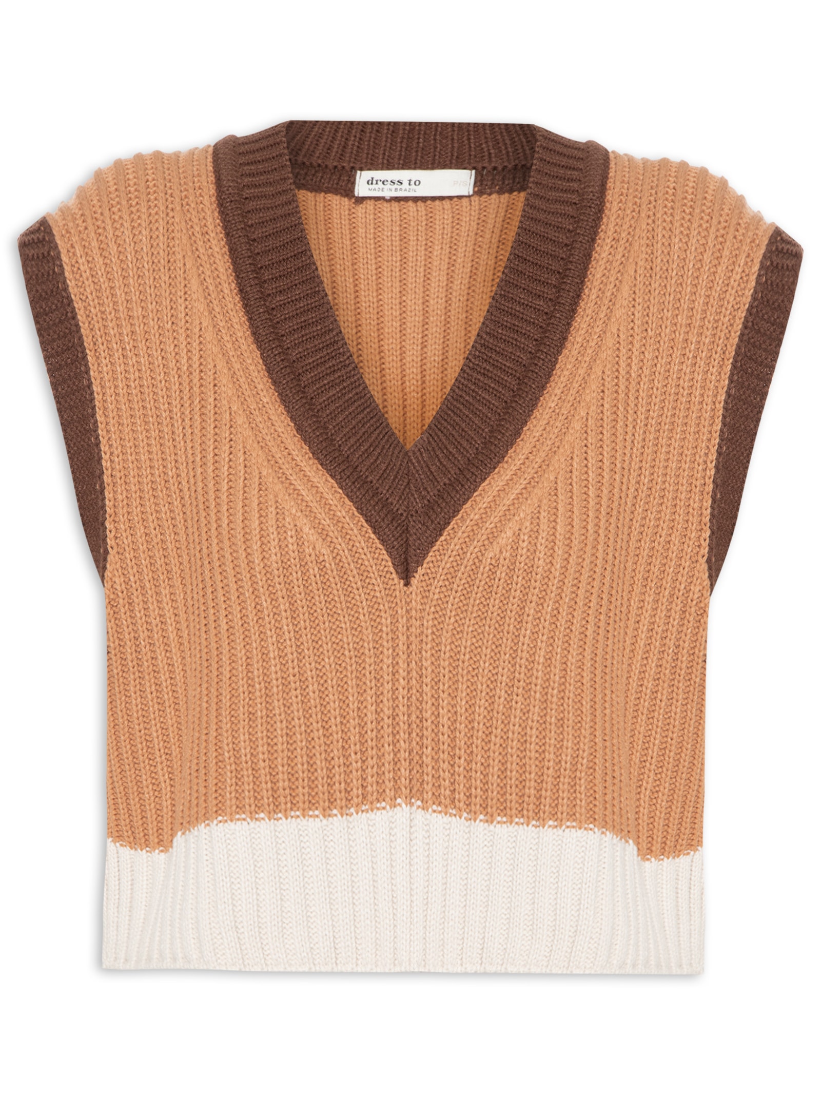 Colete Feminino Tricot Mirante - Dess To - Bege