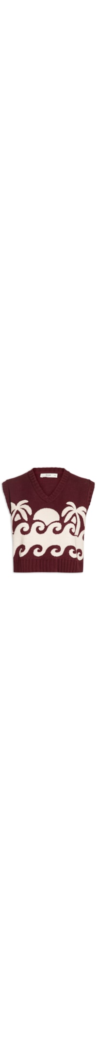 Colete Feminino Tricot Paradise - Vinho