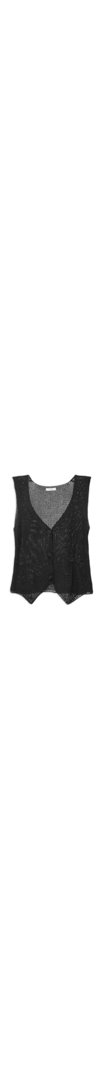 Colete Feminino Tricot - Preto