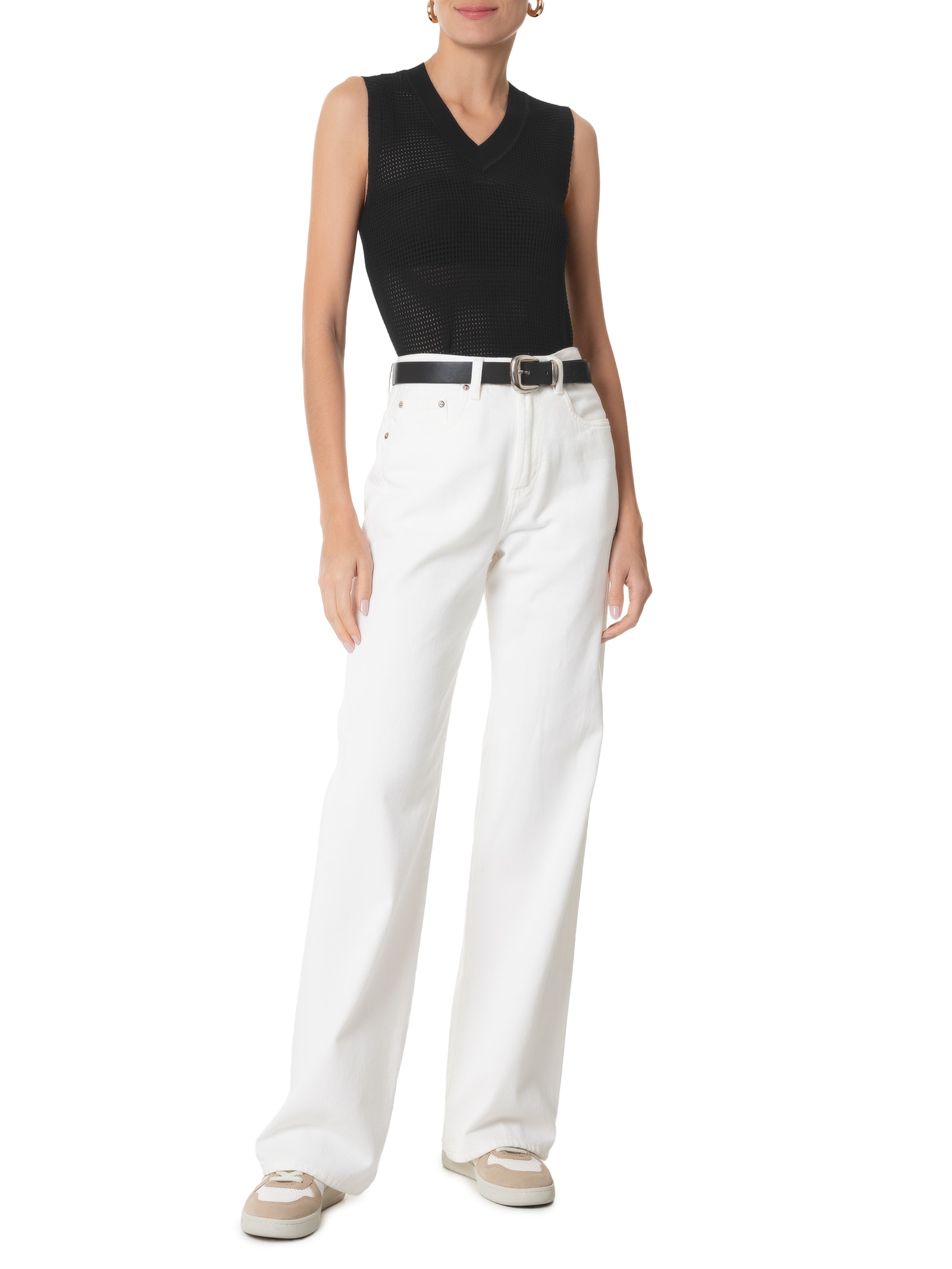 Colete Feminino Tricot Preto Basiq