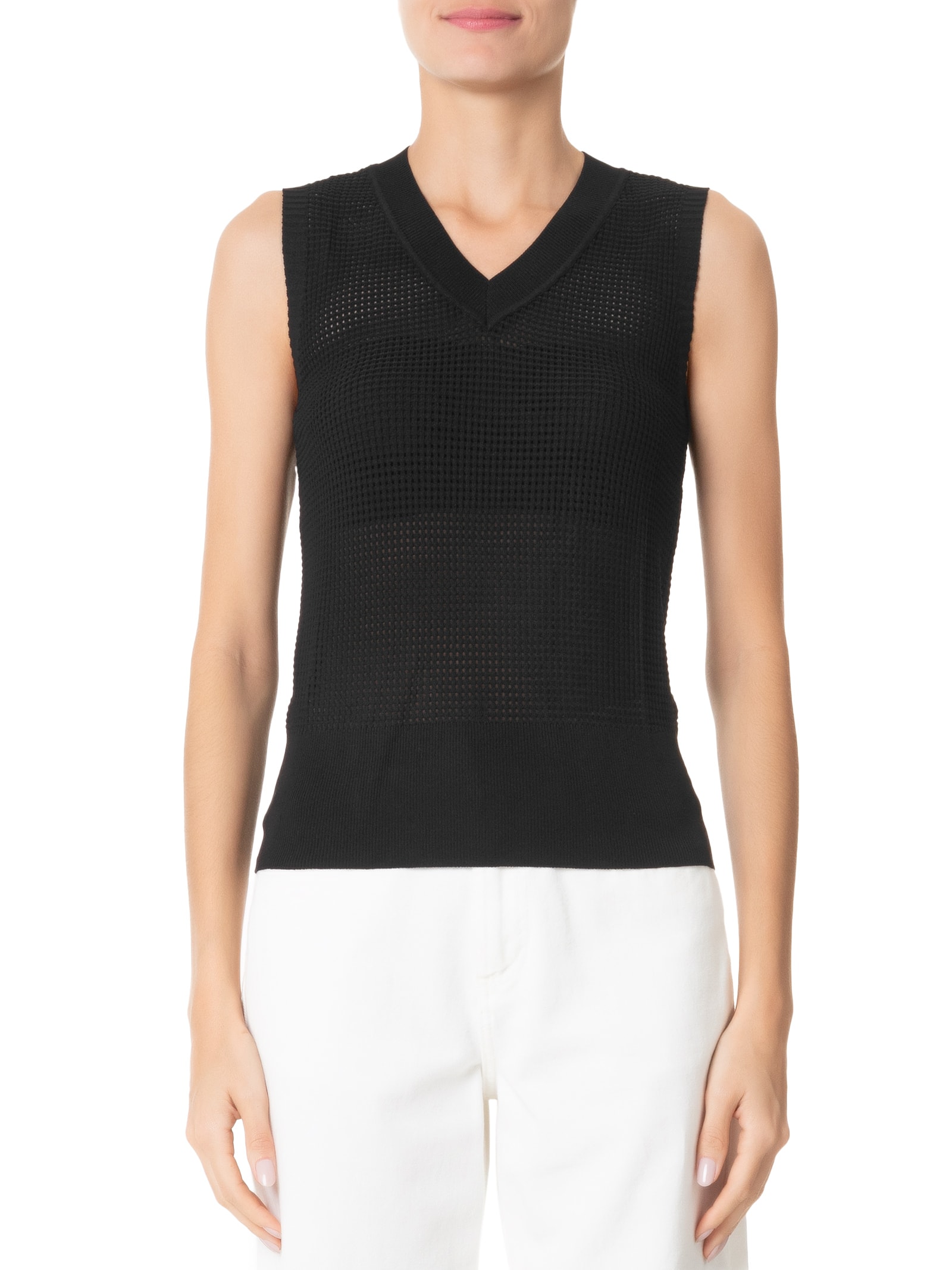 Colete Feminino Tricot Preto Basiq