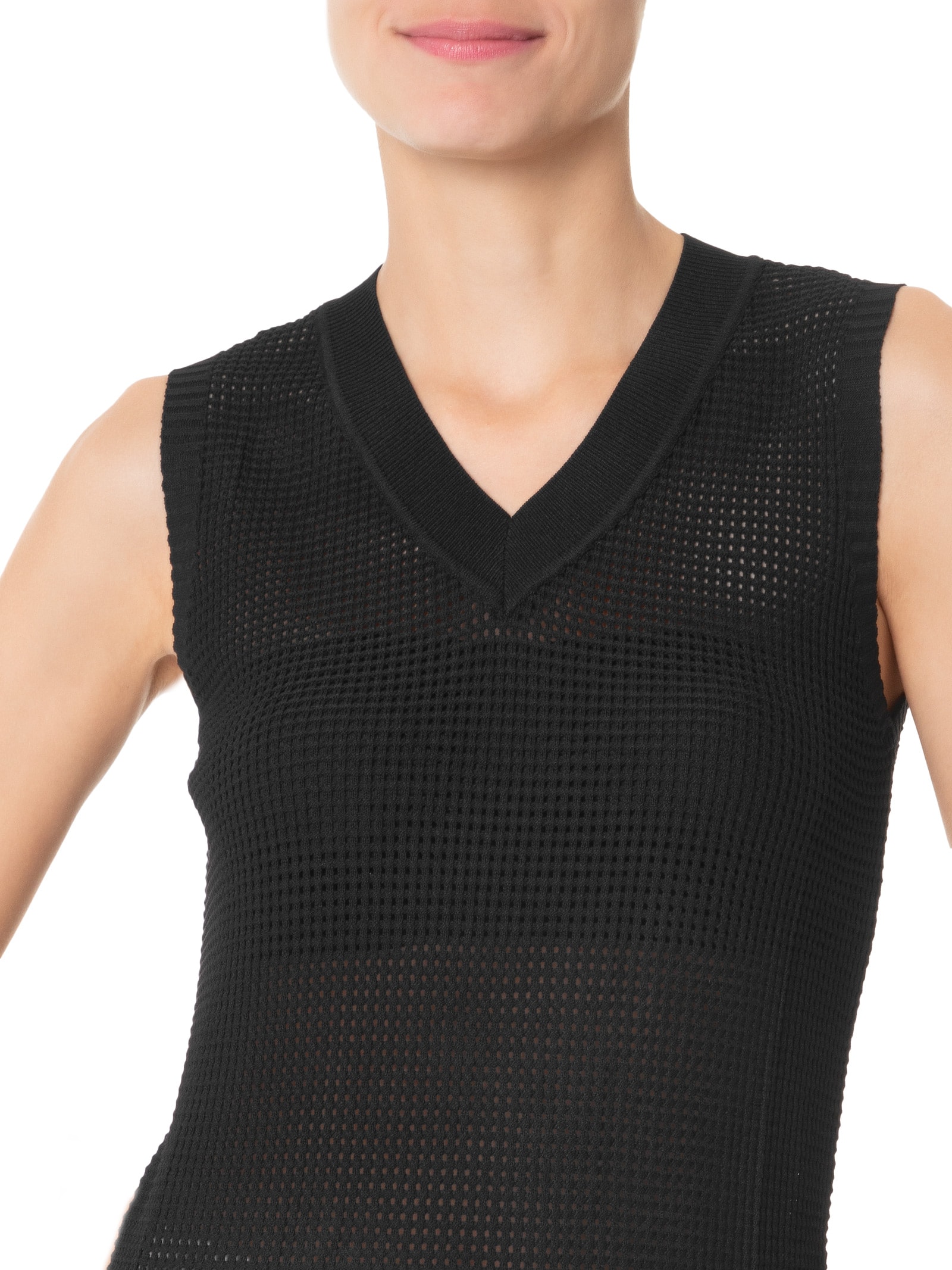 Colete Feminino Tricot Preto Basiq