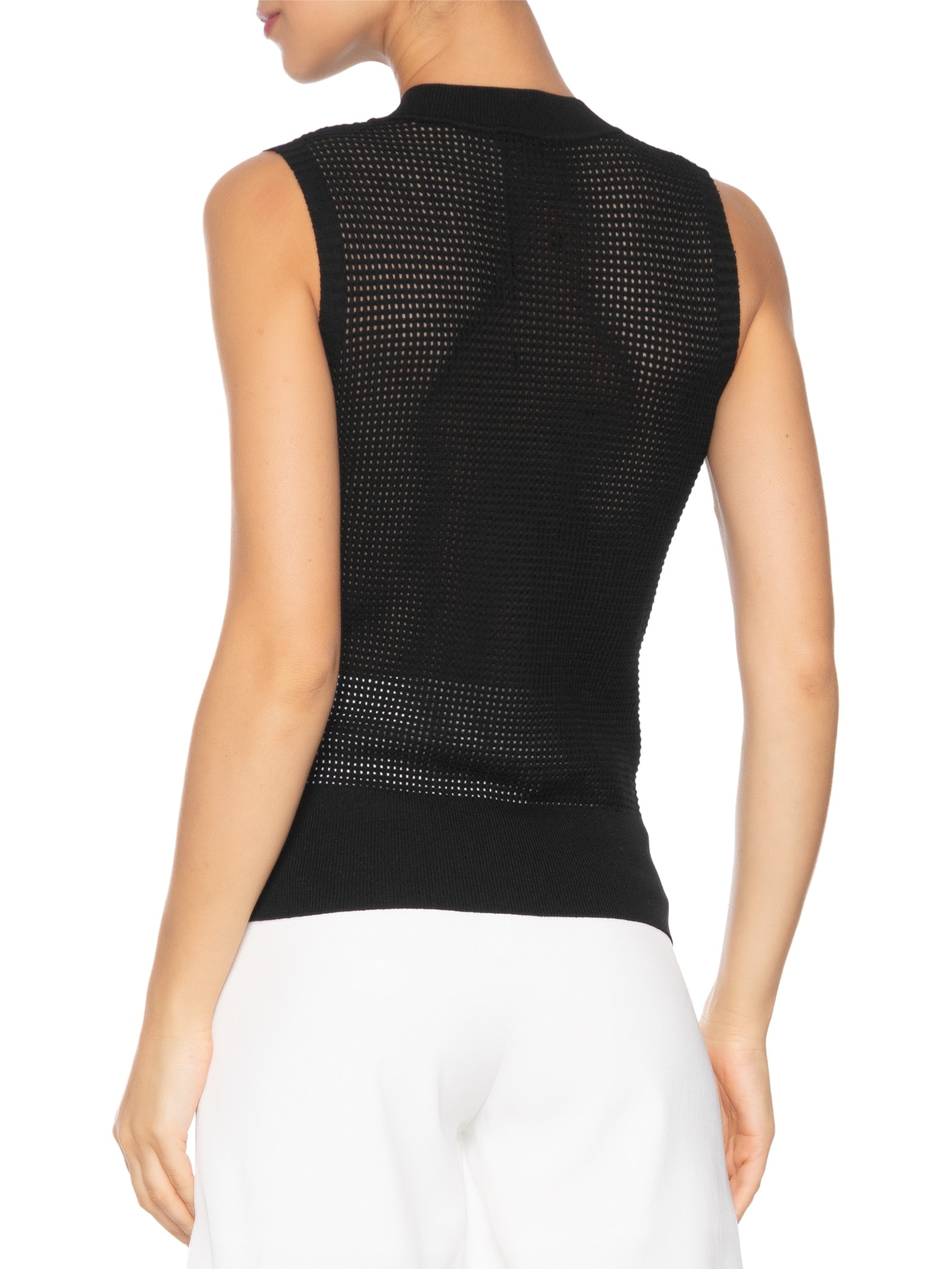 Colete Feminino Tricot Preto Basiq