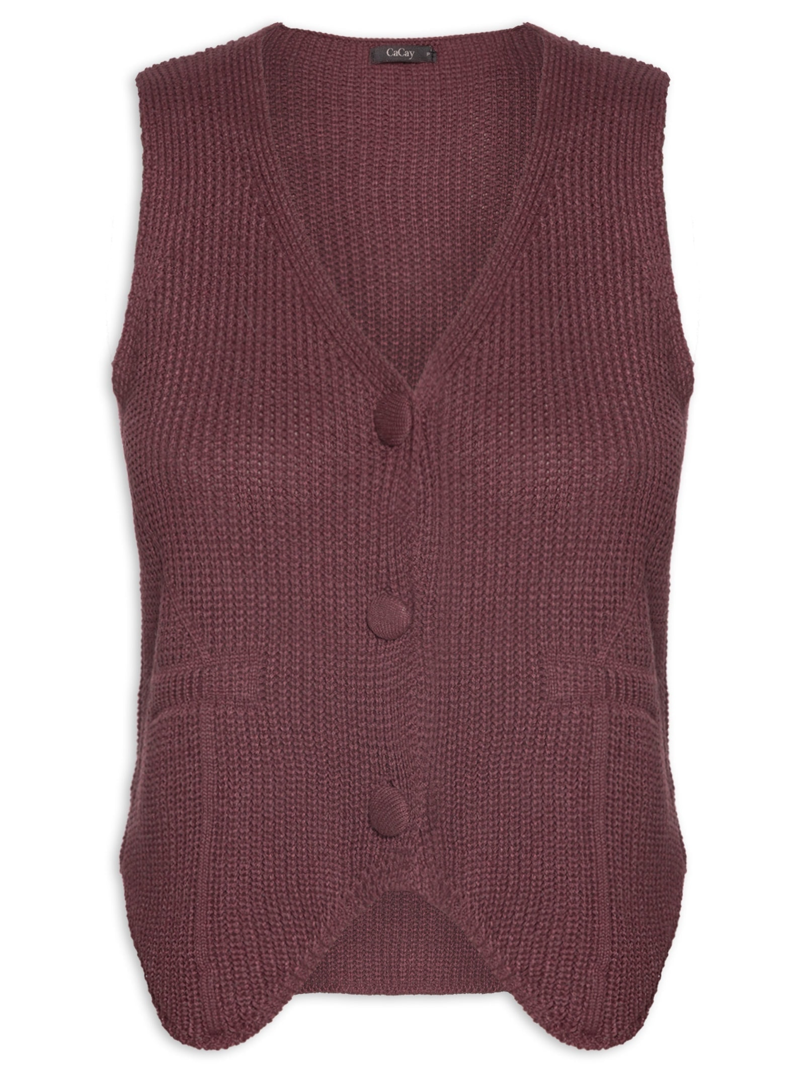 Colete Feminino Tricot Vermelho Cacay