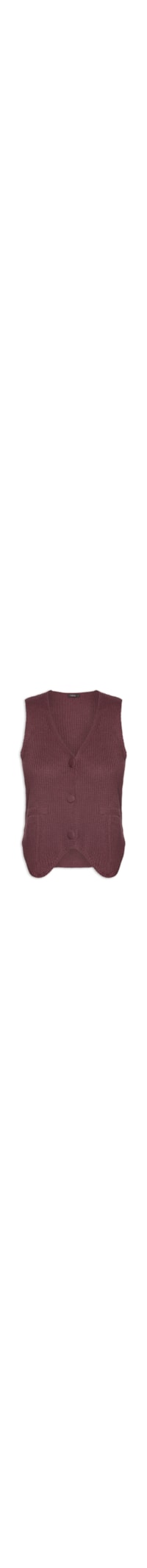 Colete Feminino Tricot - Vermelho