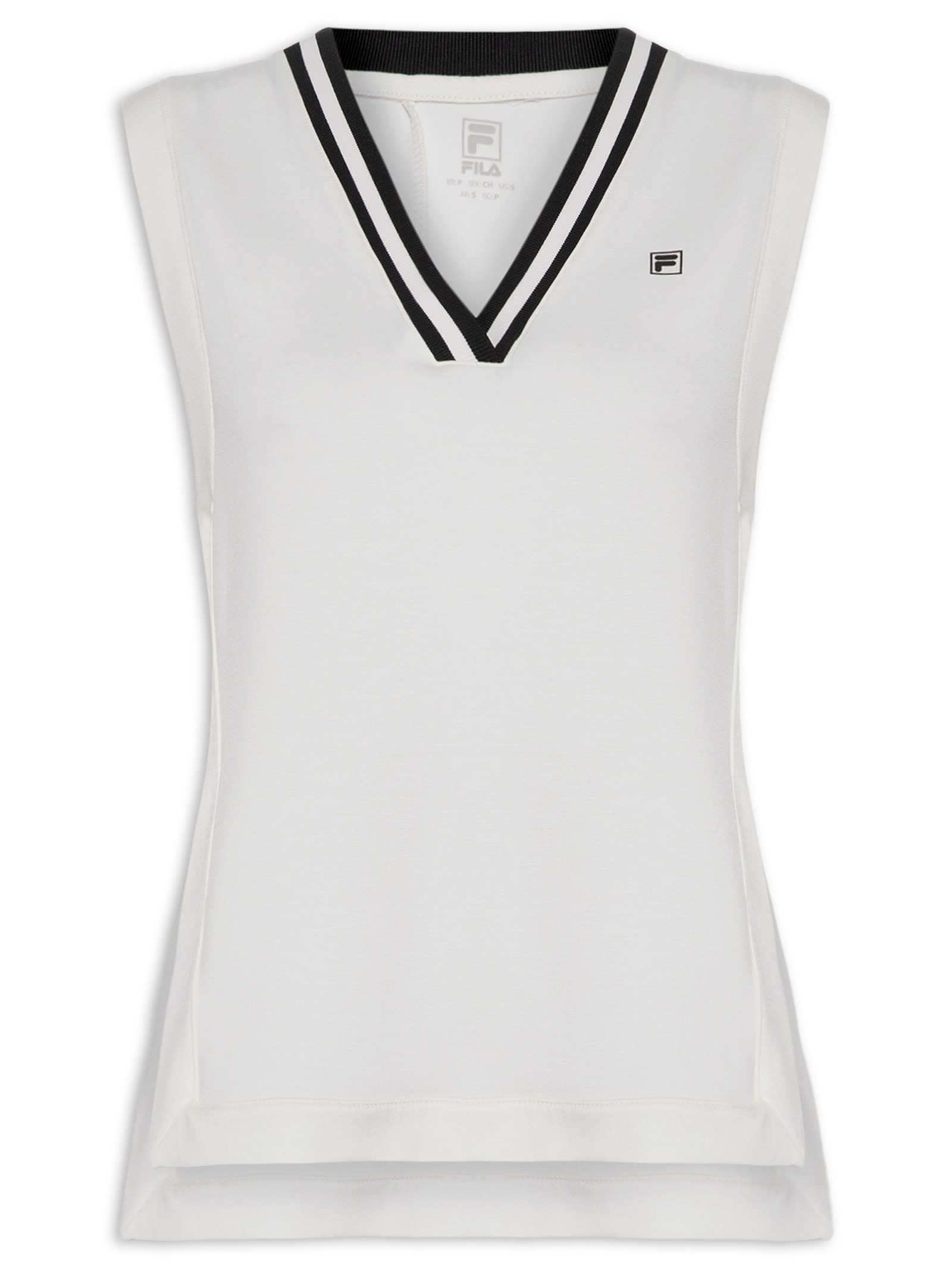 Colete Feminino V-Neck Foamtouch Off White Fila