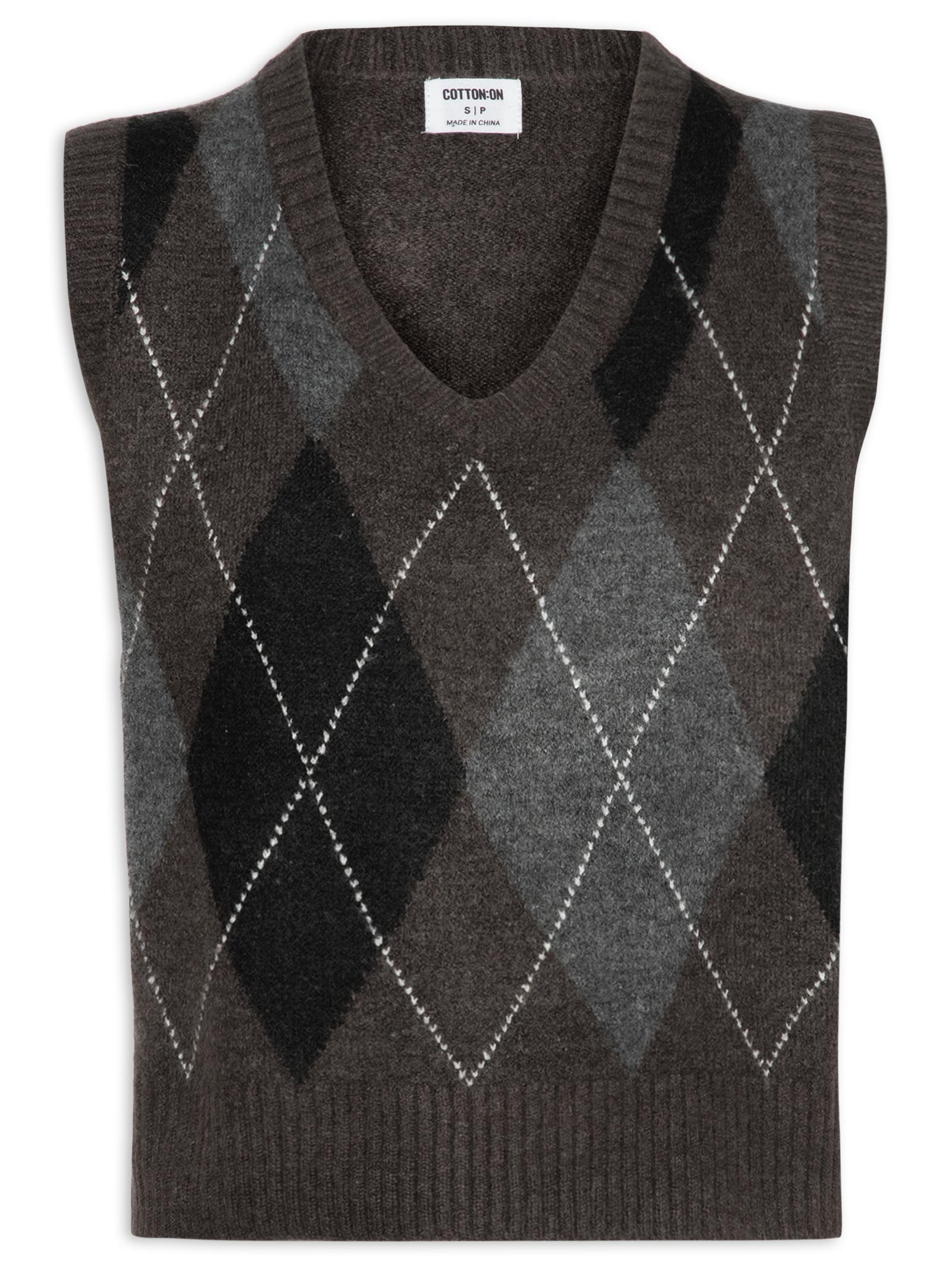 Colete Feminino V-Neck Slouch Marrom Cotton On