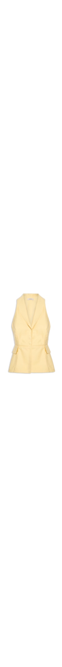 Colete Gola Blazer Liso - Amarelo