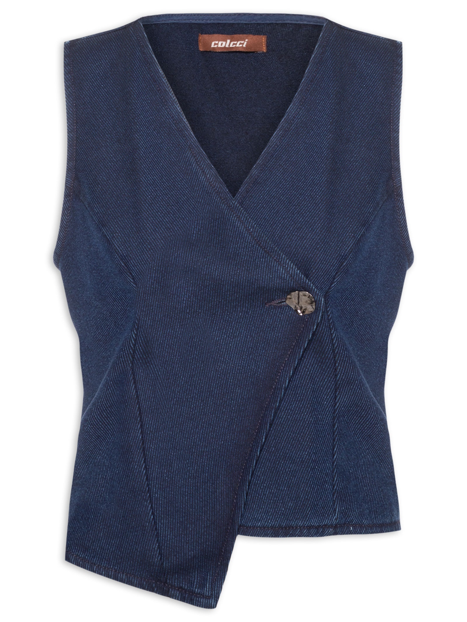 Colete Jeans Feminino Azul Colcci