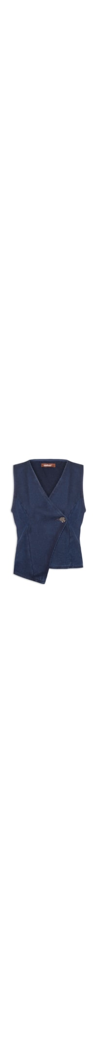 Colete Jeans Feminino - Azul