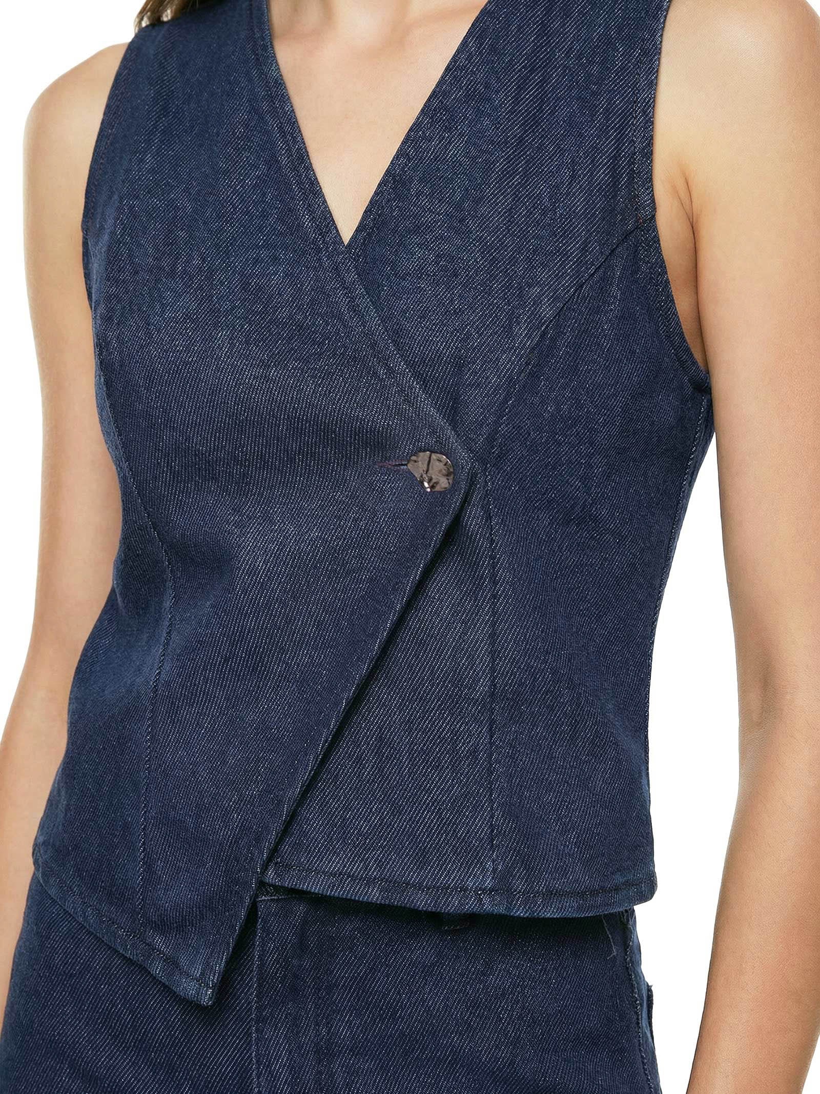 Colete Jeans Feminino Azul Colcci