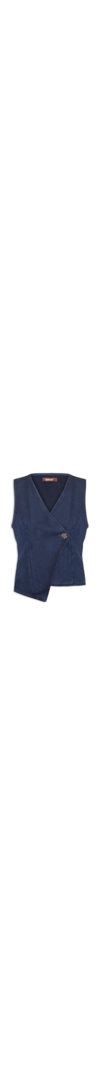 Colete Jeans Feminino - Azul