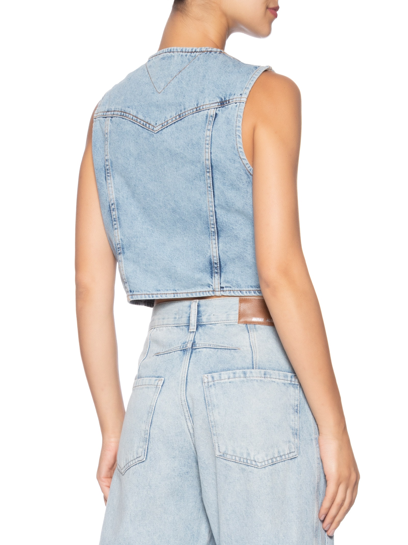 Colete Jeans Feminino Vest BI6113 Azul Tommy Jeans