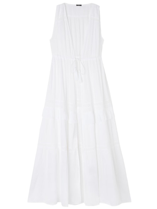 Colete Longo Com Passamanaria – Branco