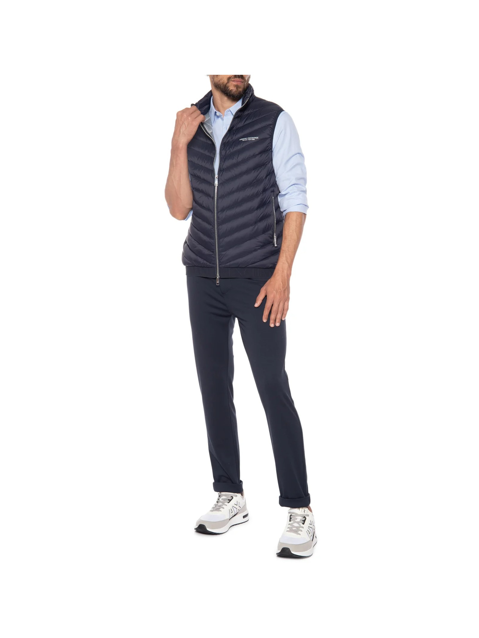 Colete Masculino Puffer Azul Armani Exchange