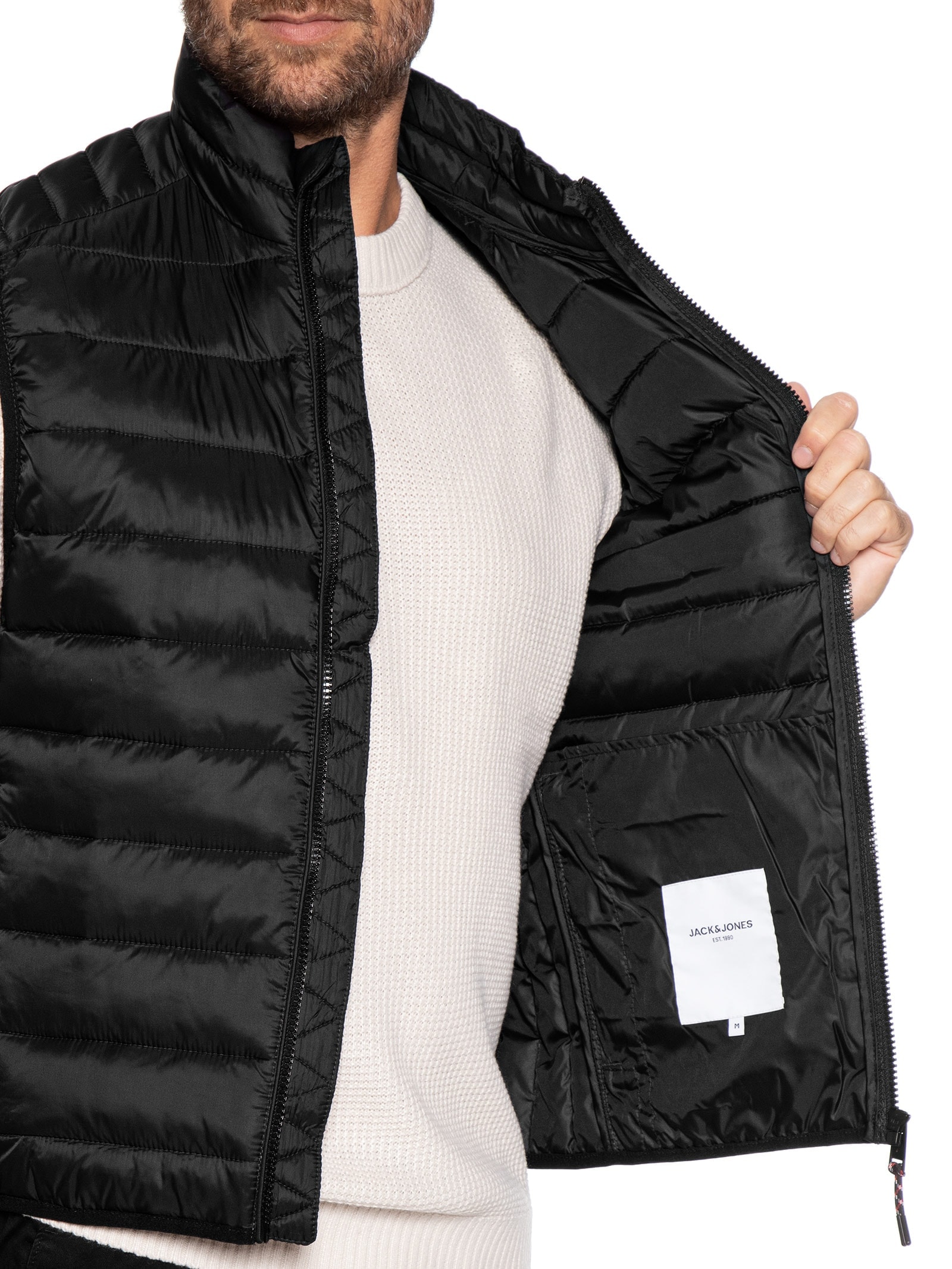 Colete Masculino Puffer Bradley Light Preto Jack & Jones