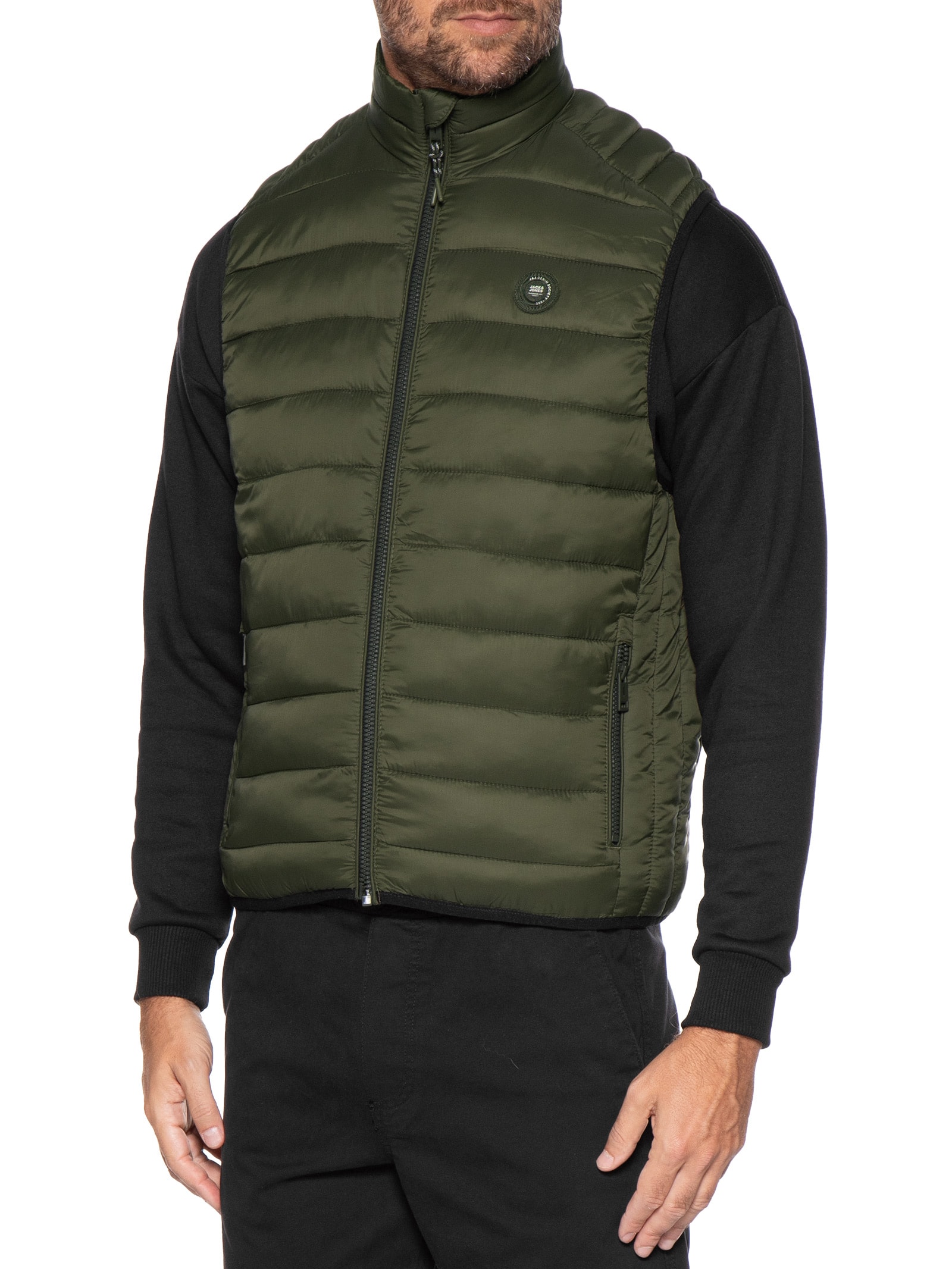 Colete Masculino Puffer Bradley Light Verde Jack & Jones
