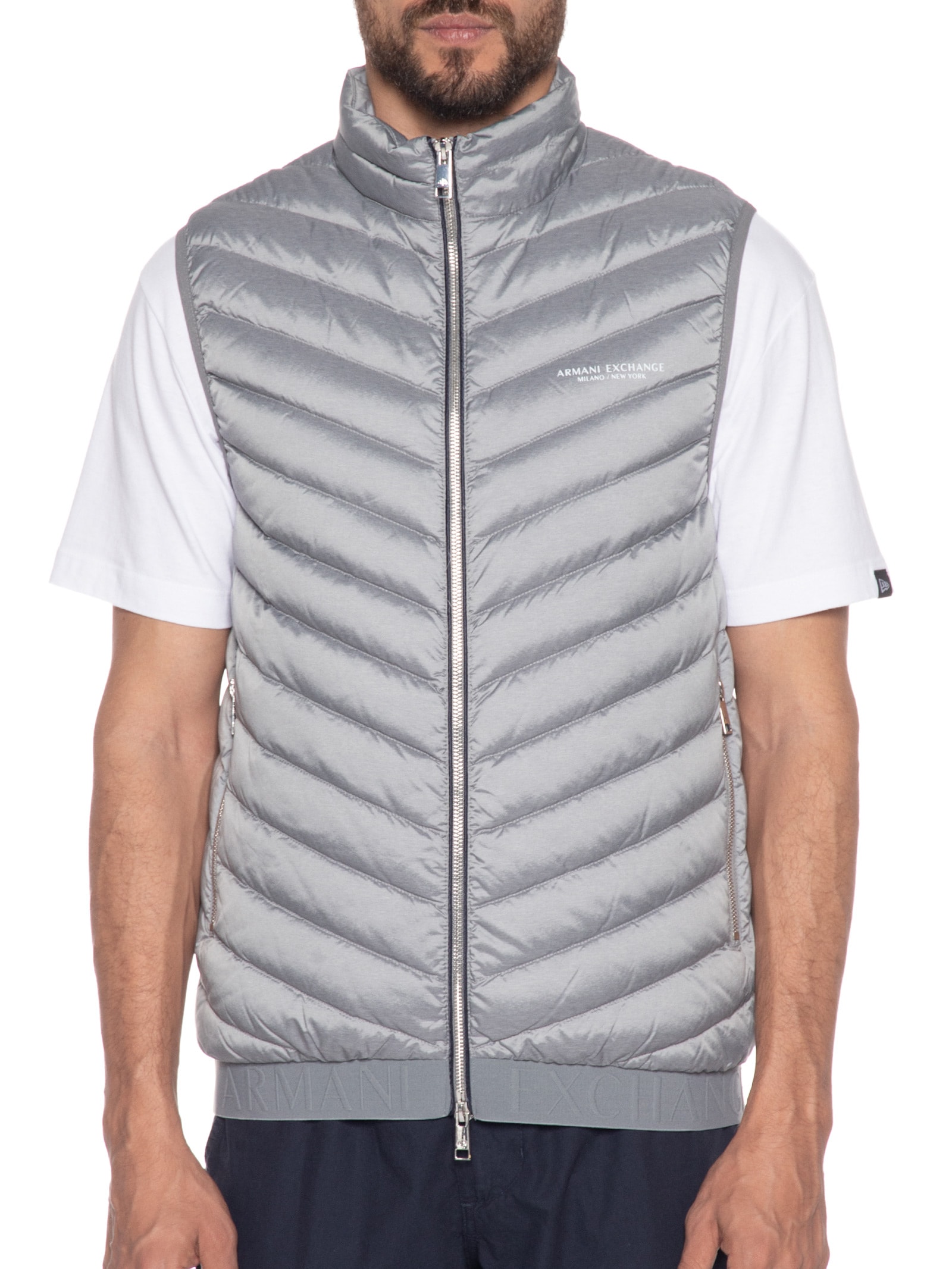 Colete Masculino Puffer Cinza Armani Exchange