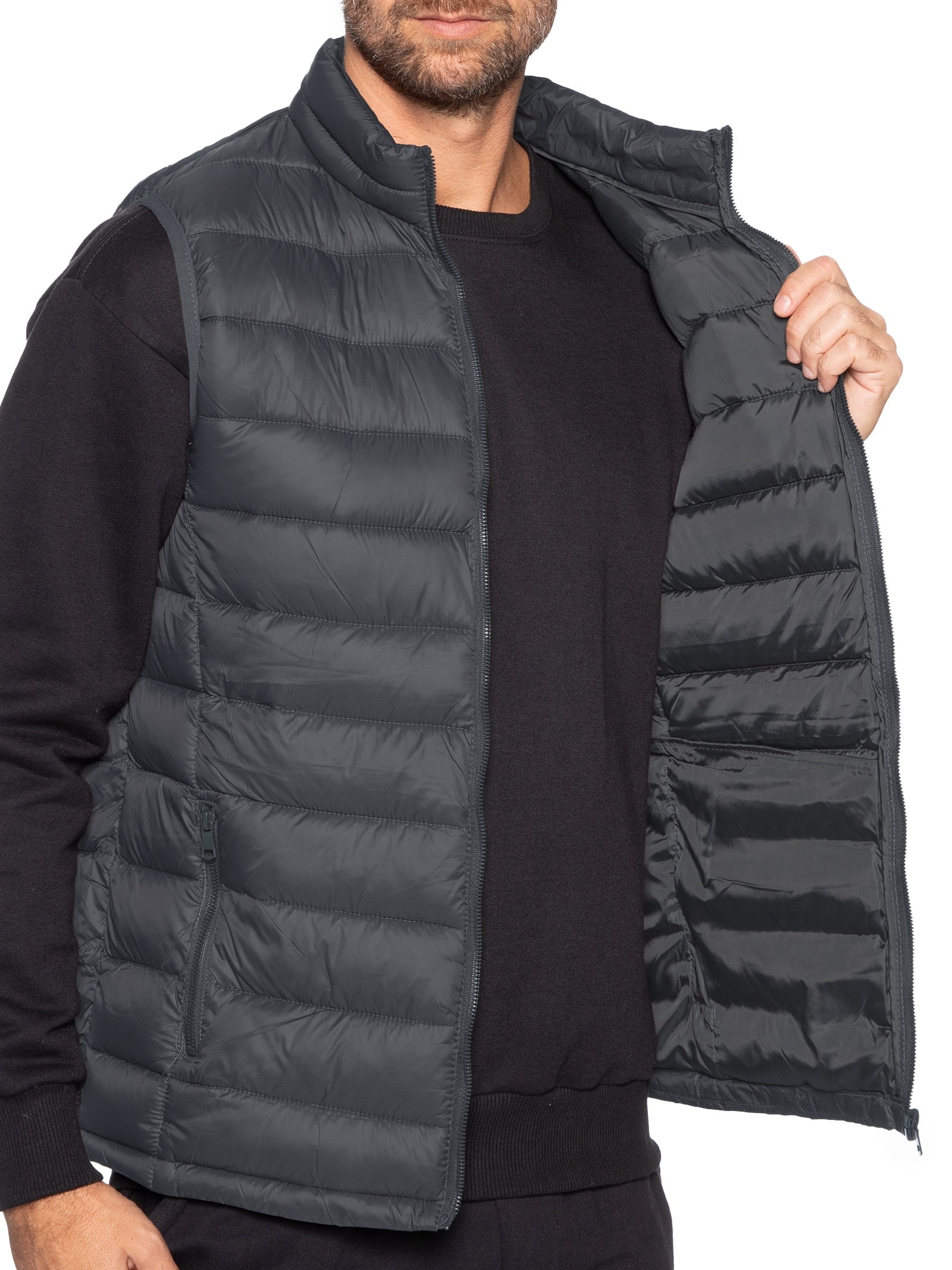 Colete Masculino Puffer Cinza Basiq Men