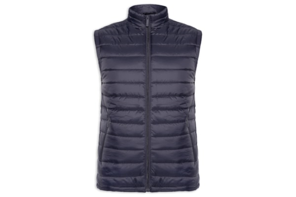 Colete Masculino Puffer Com Saquinho - Azul