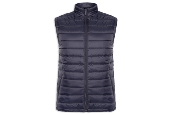 Colete Masculino Puffer Com Saquinho - Azul