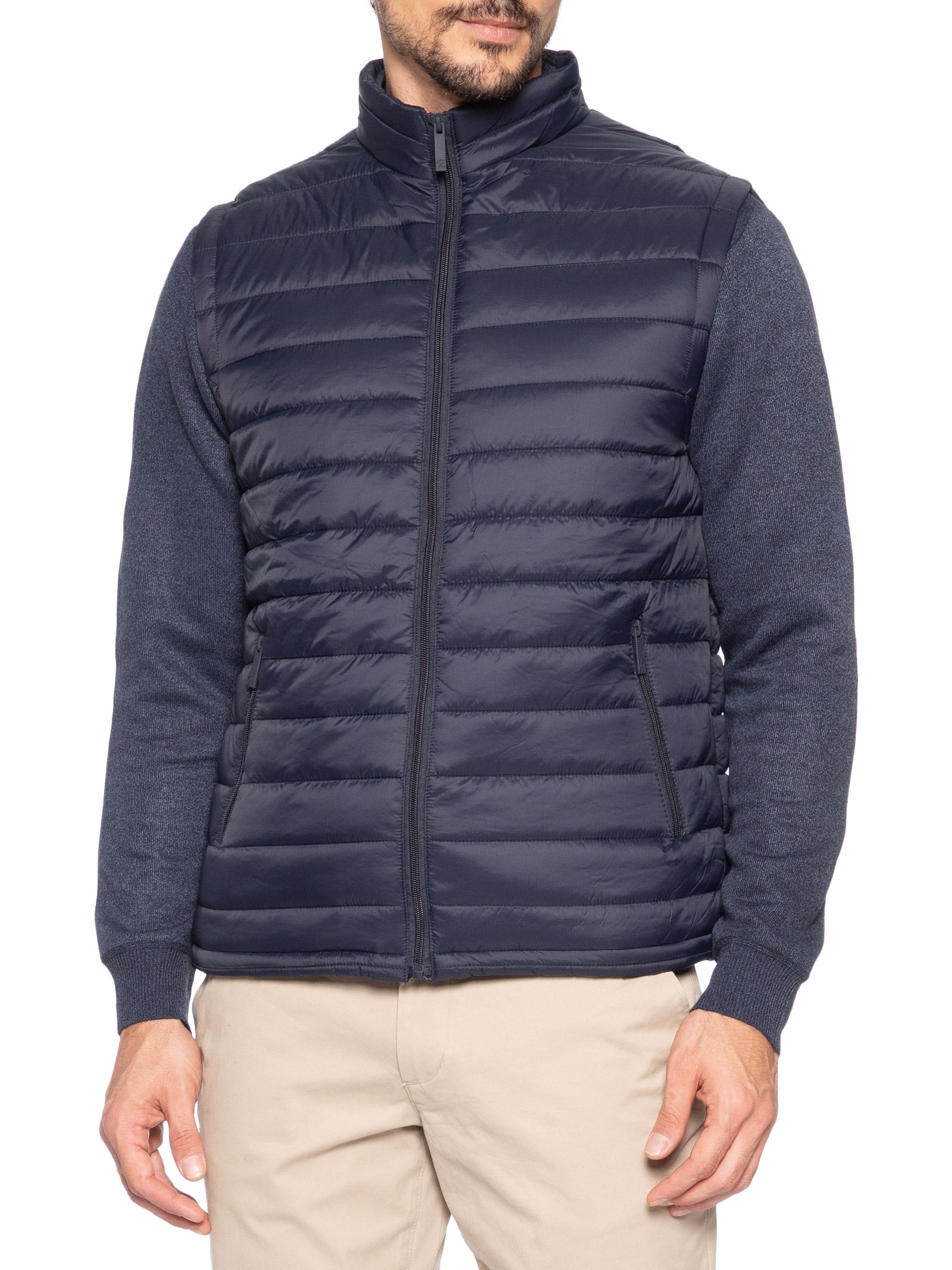 Colete Masculino Puffer Com Saquinho Azul '2 Essential