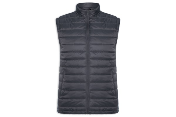 Colete Masculino Puffer Com Saquinho - Cinza