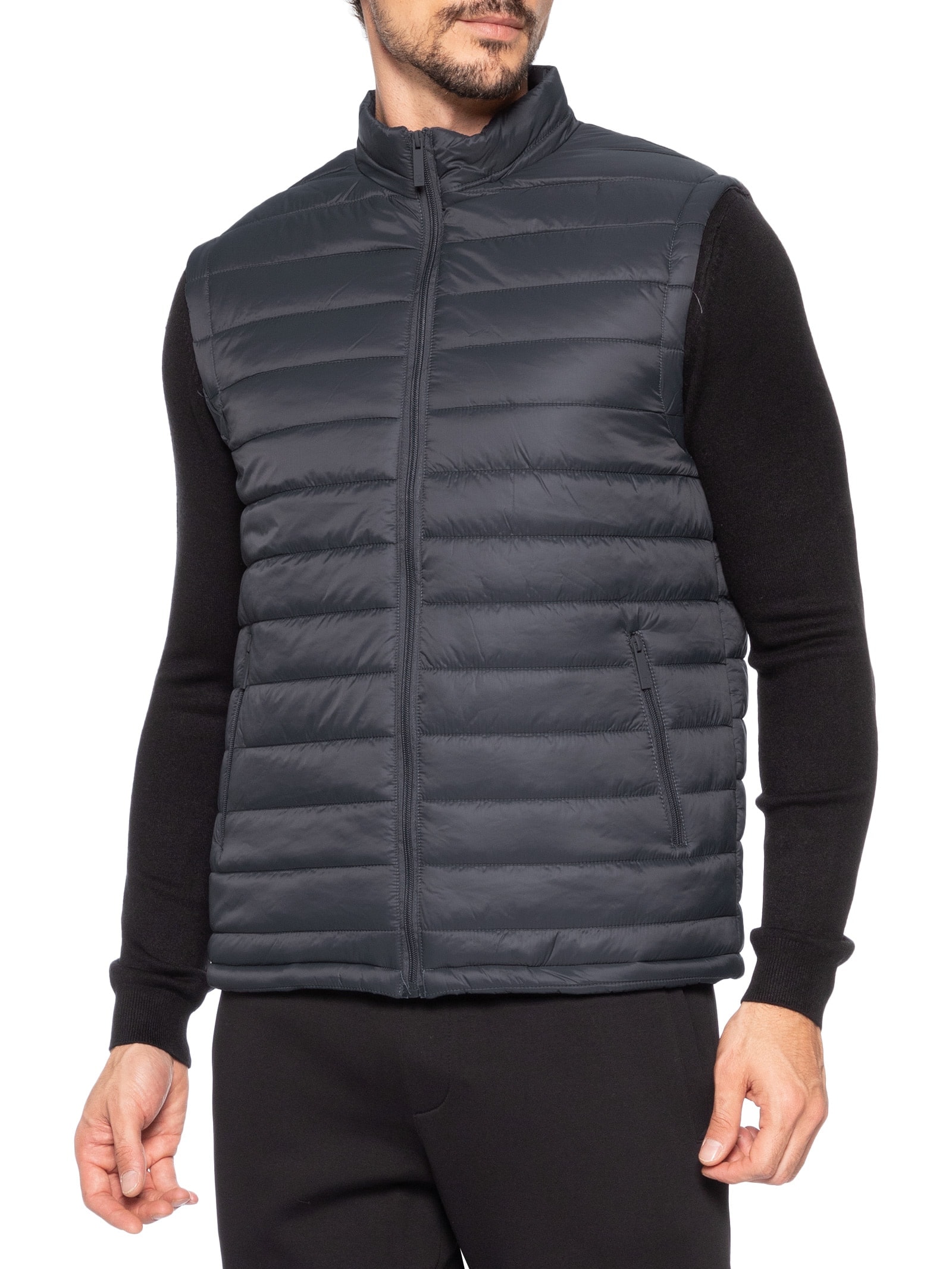 Colete Masculino Puffer Com Saquinho Cinza '2 Essential