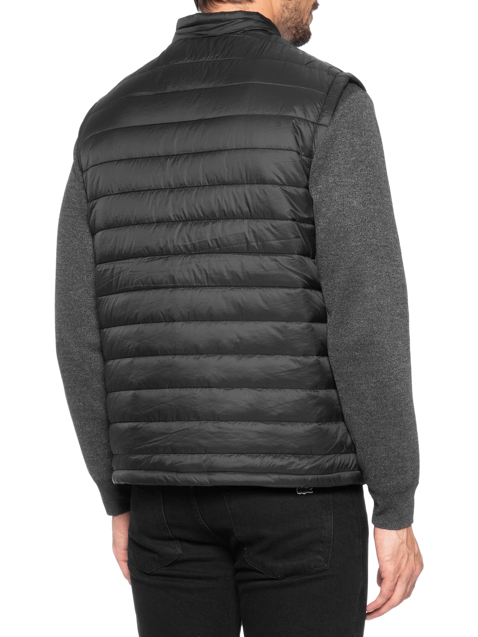 Colete Masculino Puffer Com Saquinho Preto '2 Essential