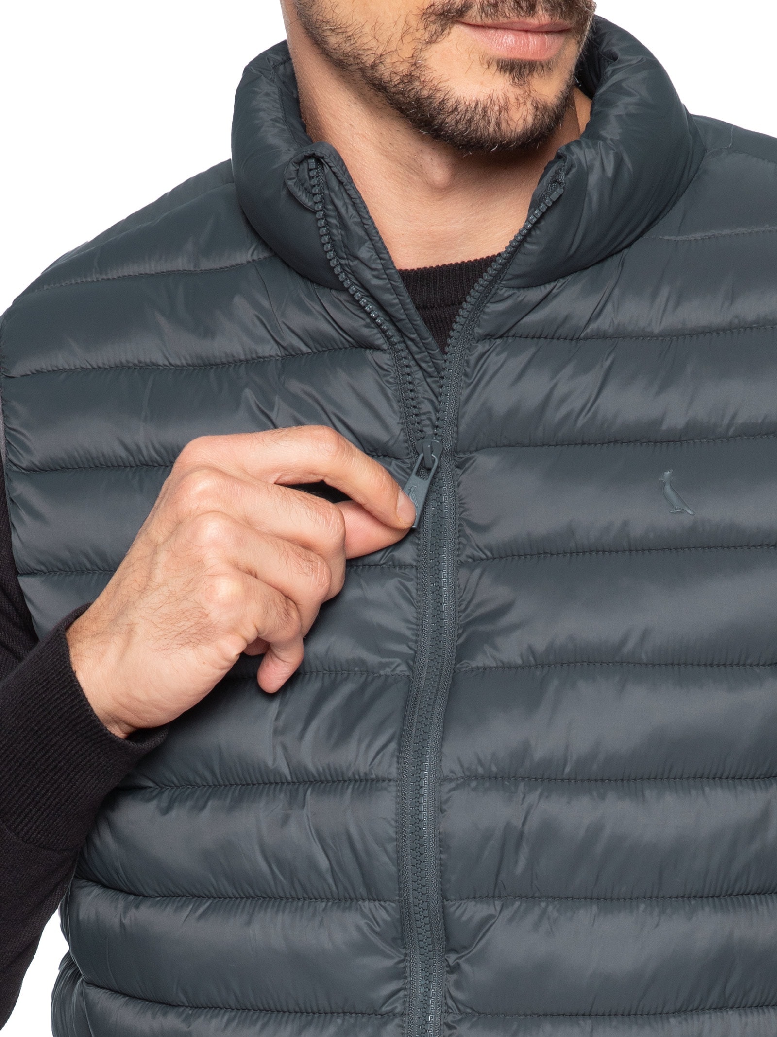 Colete Masculino Puffer Downtown Cinza Reserva