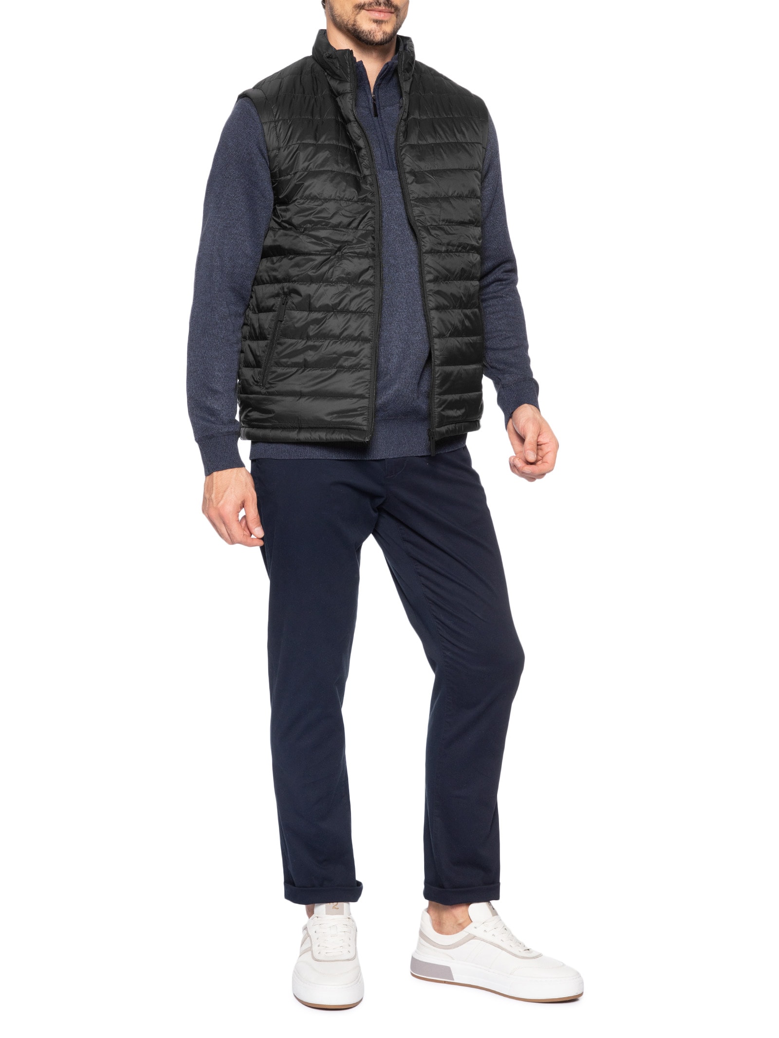Colete Masculino Puffer Dupla Face Azul '2 Essential