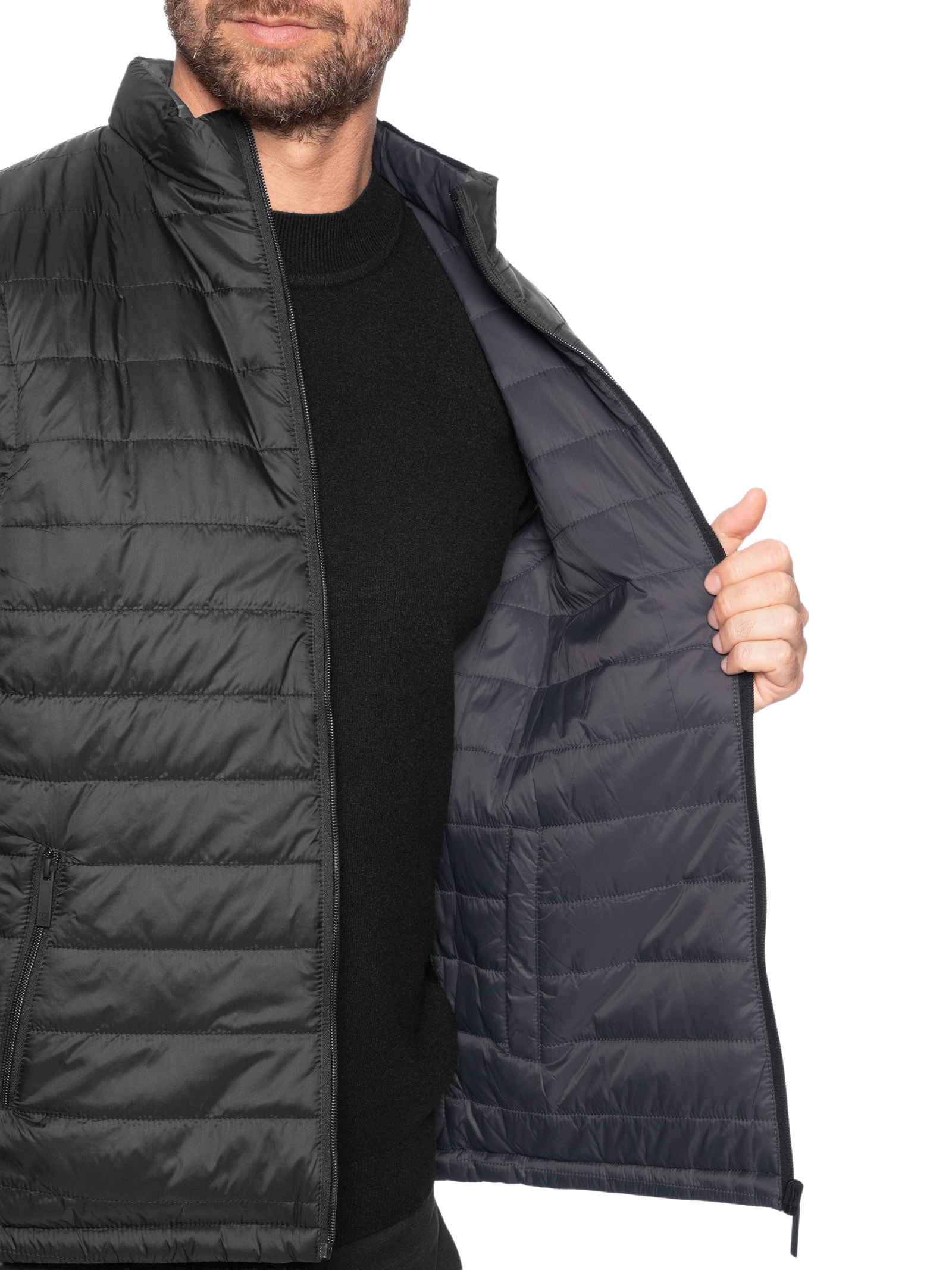 Colete Masculino Puffer Dupla Face Cinza '2 Essential
